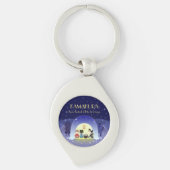 Edo-Neko's Snowy Celebration Metal Sleutelhanger (Voorkant)