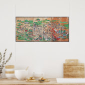 Edo Period Scherm van de Sekigahara-slag Poster (Keuken)
