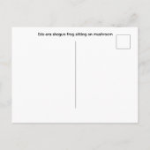 Edo-periode shogun kikker zittend op paddestoel briefkaart (Achterkant)