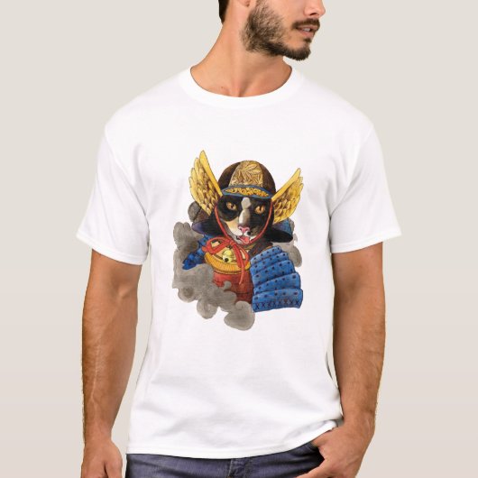 Edo Samurai Cat T-shirt (Voorkant)