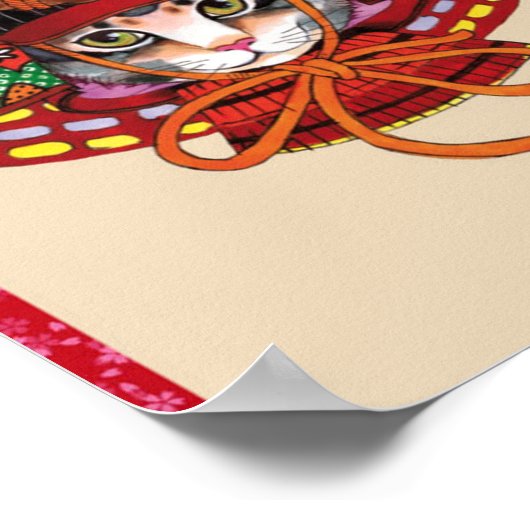 Edo Samurai Neko Poster (Hoek)
