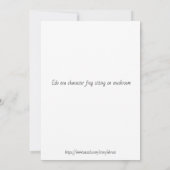 Edo tijdperk karakter kikker zitten op paddenstoel bedankkaart (Achterkant)