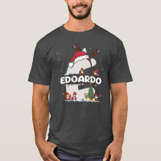 Edoardo Kerstmis met Edoardo Name voor grappige fe T-shirt