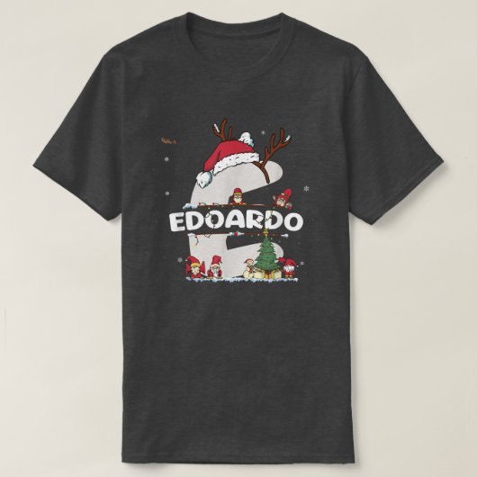 Edoardo Kerstmis Shirt met Edoardo Name voor grapp (Design voorkant)