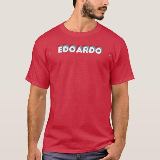 Edoardo naam grappige naam Edoardo 80s thema T-shirt (Voorkant)