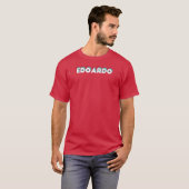 Edoardo naam grappige naam Edoardo 80s thema T-shirt (Voorkant volledig)