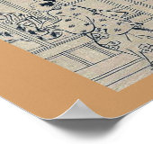 Edocho, Shin Yoshiwara door Okumura, Masanobu Ukiy Poster (Hoek)