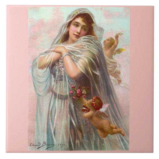 Edouard Bisson The Fiancée Tegeltje (Voorkant)