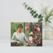 Edouard Debat-Po Voorbereiding van de bloemenregel Briefkaart (Staand voorkant)