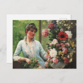 Edouard Debat-Po Voorbereiding van de bloemenregel Briefkaart (Voorkant / Achterkant)