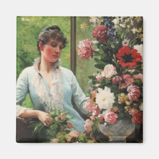 Edouard Debat-Po Voorbereiding van de bloemenregel Magneet (Voorkant)