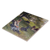 Edouard Debat-Ponsan The Cowherd Square Tegeltje (Zijkant)