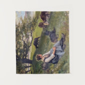 Edouard Debat-Ponsan The Cowherd Wandkleed (Voorkant)