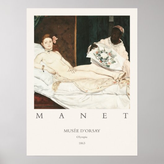 Edouard Édouard Manet Olympia 1863 Art Print (Voorkant)
