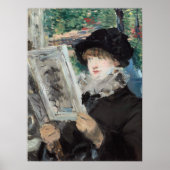 Edouard Édouard Manet Vrouw lezen Schilderkunst Poster (Voorkant)