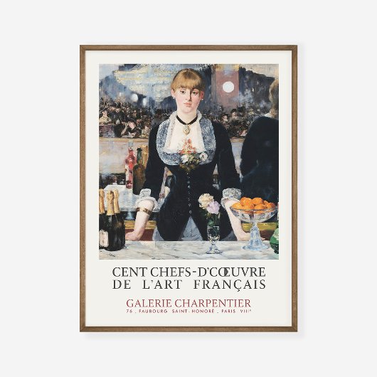 Edouard Manet A Bar bij Folies-Bergere Fine Art Poster
