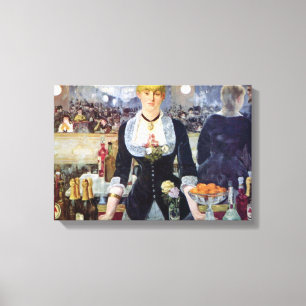 Edouard Manet - Bar in de Folies-Bergere Canvas Afdruk