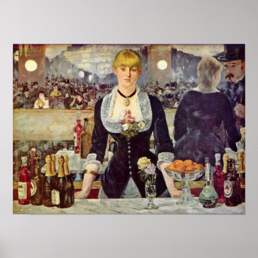 edouard Manet - Bar op de Folies-Bergere Poster (Voorkant)