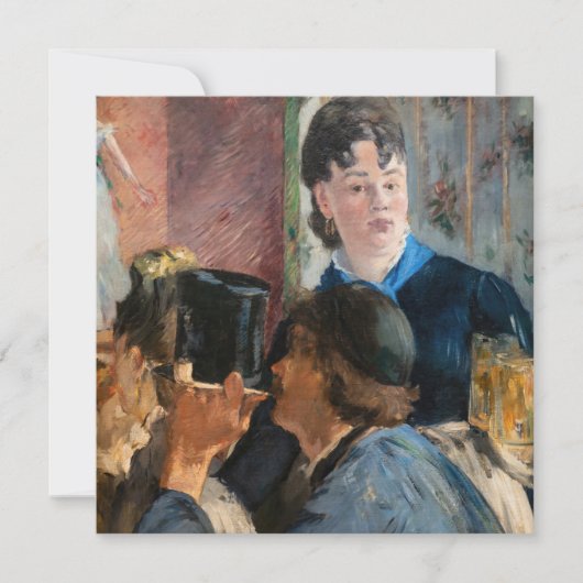 Edouard Manet - Barmeid Bedient Bier Bedankkaart (Voorkant)