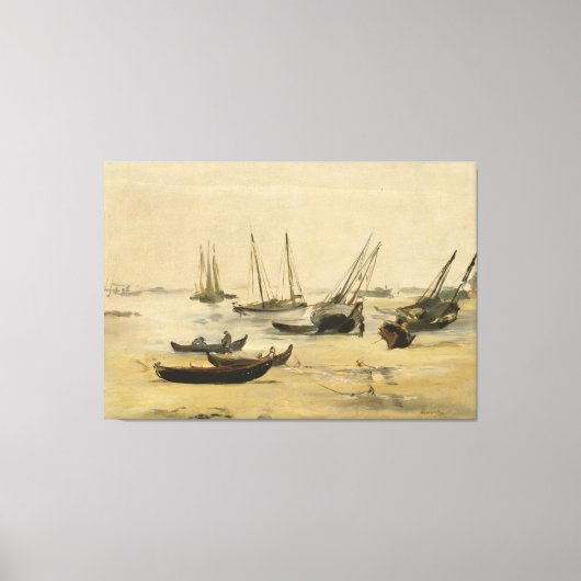 Edouard Manet | Beach, Low Tide Canvas Afdruk (Voorkant)