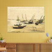 Edouard Manet | Beach, Low Tide Canvas Afdruk (Insitu (Woonkamer))