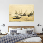 Edouard Manet | Beach, Low Tide Canvas Afdruk (Insitu (Slaapkamer))