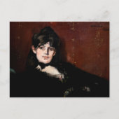 Edouard Manet - Berthe Morisot Liggend Briefkaart (Voorkant)