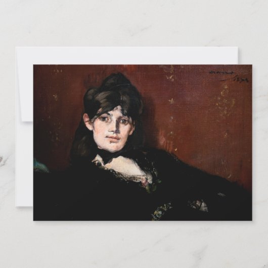 Edouard Manet - Berthe Morisot Liggend Kaart (Voorkant)