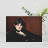 Edouard Manet - Berthe Morisot Liggend Kaart (Staand voorkant)