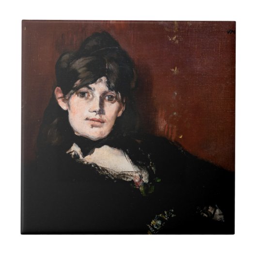 Edouard Manet - Berthe Morisot Liggend Tegeltje (Voorkant)