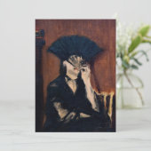 Edouard Manet - Berthe Morisot met een ventilator Bedankkaart (Staand voorkant)