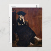 Edouard Manet - Berthe Morisot met een ventilator Briefkaart (Voorkant / Achterkant)