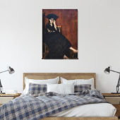 Edouard Manet - Berthe Morisot met een ventilator Canvas Afdruk (Insitu (Slaapkamer))