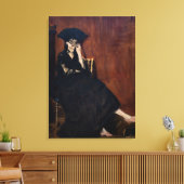 Edouard Manet - Berthe Morisot met een ventilator Canvas Afdruk (Insitu (Woonkamer))