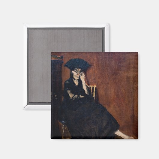 Edouard Manet - Berthe Morisot met een ventilator Magneet (Voorkant / Achterkant)