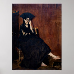 Edouard Manet - Berthe Morisot met een ventilator Poster