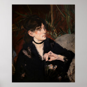 Edouard Manet - Berthe Morisot met een ventilator  Poster