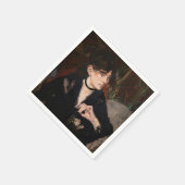 Edouard Manet - Berthe Morisot met een ventilator  Servet (Hoek)