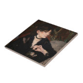 Edouard Manet - Berthe Morisot met een ventilator Tegeltje (Zijkant)