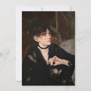 Edouard Manet - Berthe Morisot met een waaier 1874 Bedankkaart