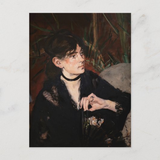 Edouard Manet - Berthe Morisot met een waaier 1874 Briefkaart (Voorkant)