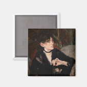 Edouard Manet - Berthe Morisot met een waaier 1874 Magneet (Voorkant / Achterkant)