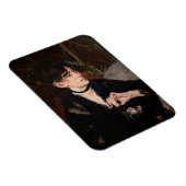 Edouard Manet - Berthe Morisot met een waaier 1874 Magneet (Rechterzijde)