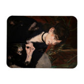 Edouard Manet - Berthe Morisot met een waaier 1874 Magneet (Horizontaal)