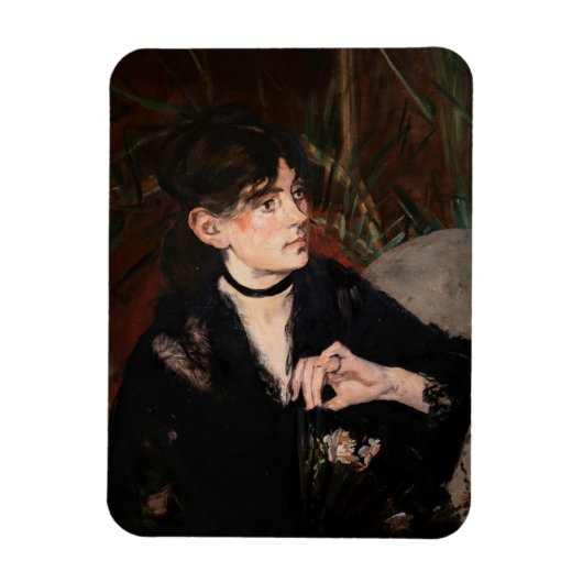 Edouard Manet - Berthe Morisot met een waaier 1874 Magneet (Verticaal)