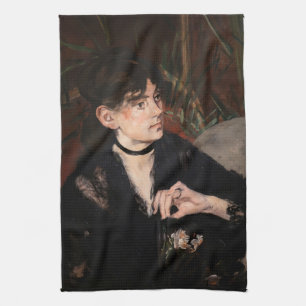 Edouard Manet - Berthe Morisot met een waaier 1874 Theedoek