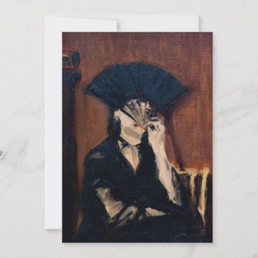 Edouard Manet - Berthe Morisot met een waaier Bedankkaart (Voorkant)