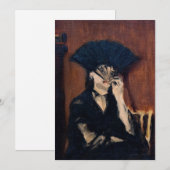 Edouard Manet - Berthe Morisot met een waaier Bedankkaart (Voorkant / Achterkant)