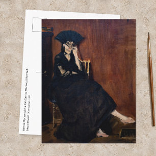 Edouard Manet - Berthe Morisot met een waaier Briefkaart