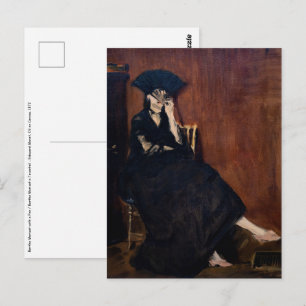 Edouard Manet - Berthe Morisot met een waaier Briefkaart
